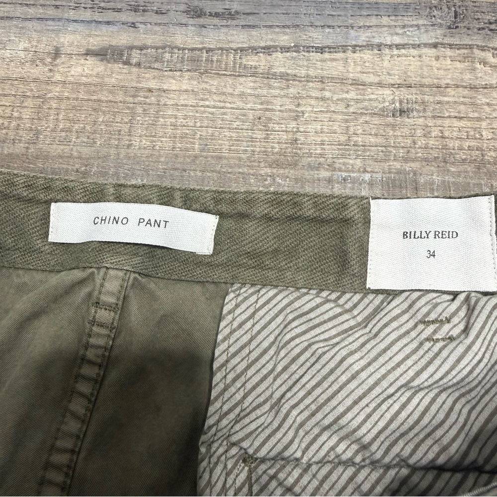 Billy Reid Chino Sage Green Pant Men's Size 34 Casual - Picture 4 of 11